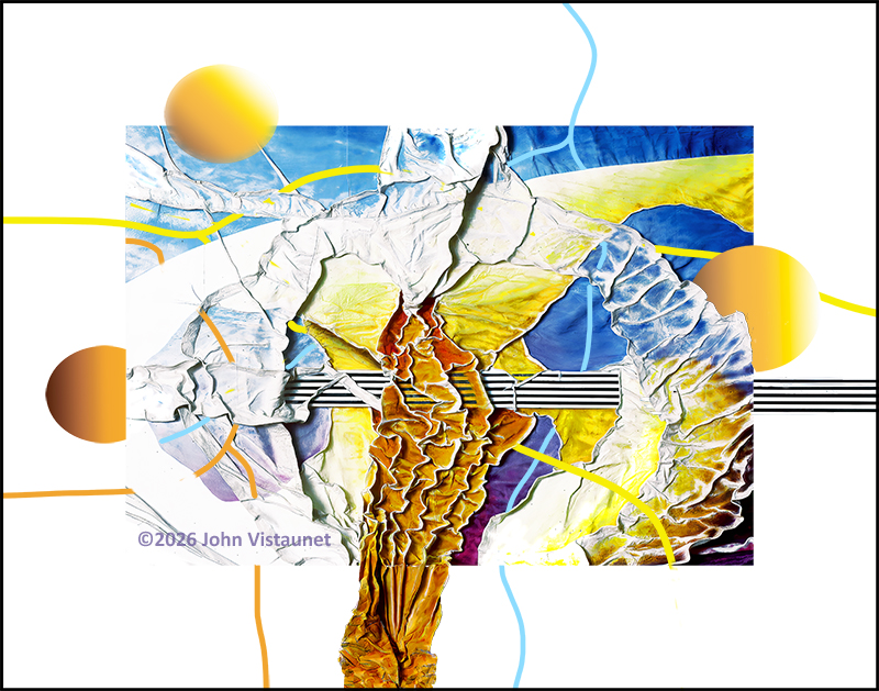 Whimsy No. 17 with Live Canvas No. 14: Easter Sunrise Surface